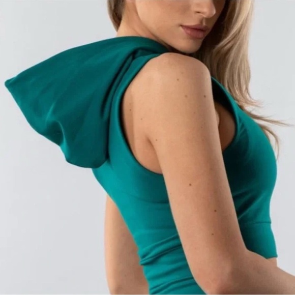 Alphalete Teal Crop Hoodie - Picture 2 of 8